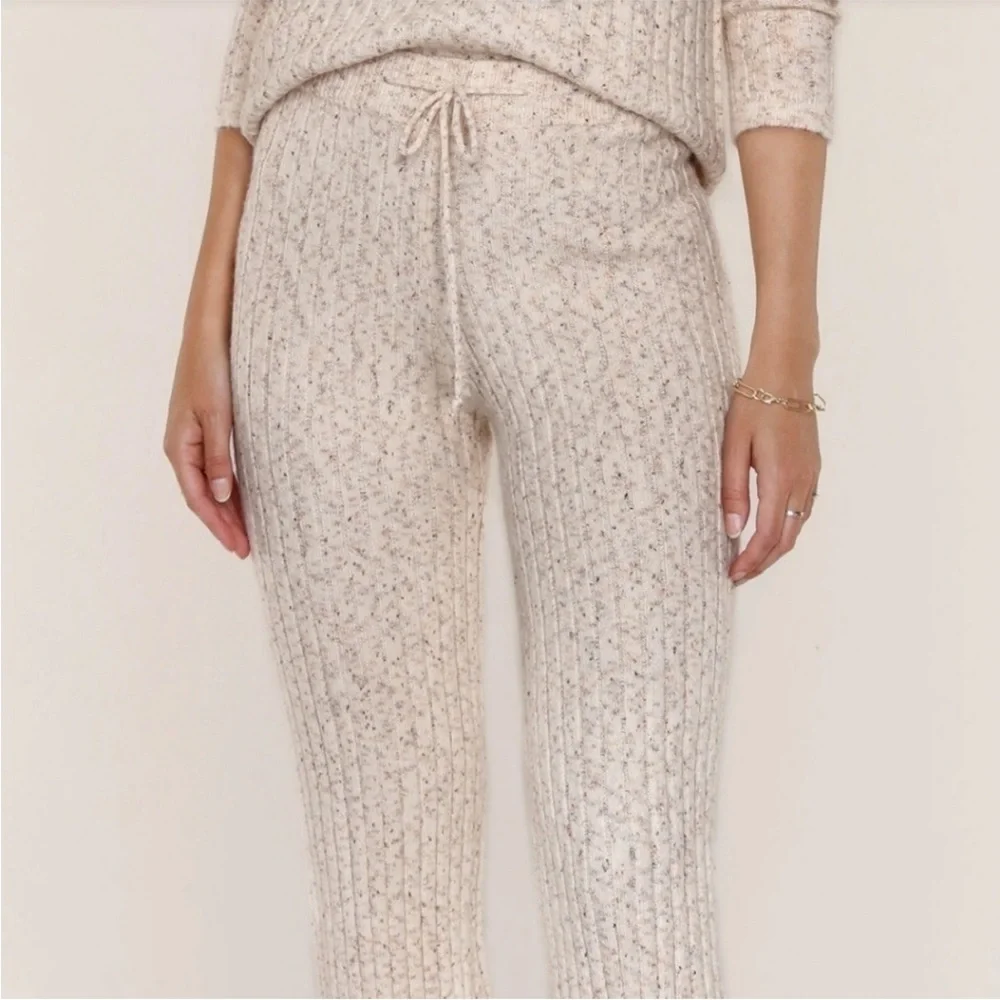 NWT Heartloom Speckled Knit Pants oatmeal SZ L - Picture 10 of 15
